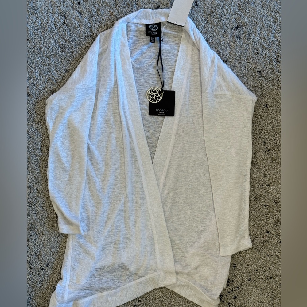 White Cardigan Petite XS